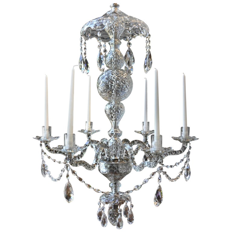 19th Century Irish Crystal Chandelier For Sale at 1stDibs