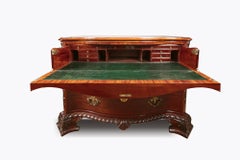 19th Century Irish Georgian Mahogany Secretaire Commode