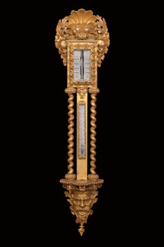 19th Century Irish Giltwood Barometer in the Baroque Style
