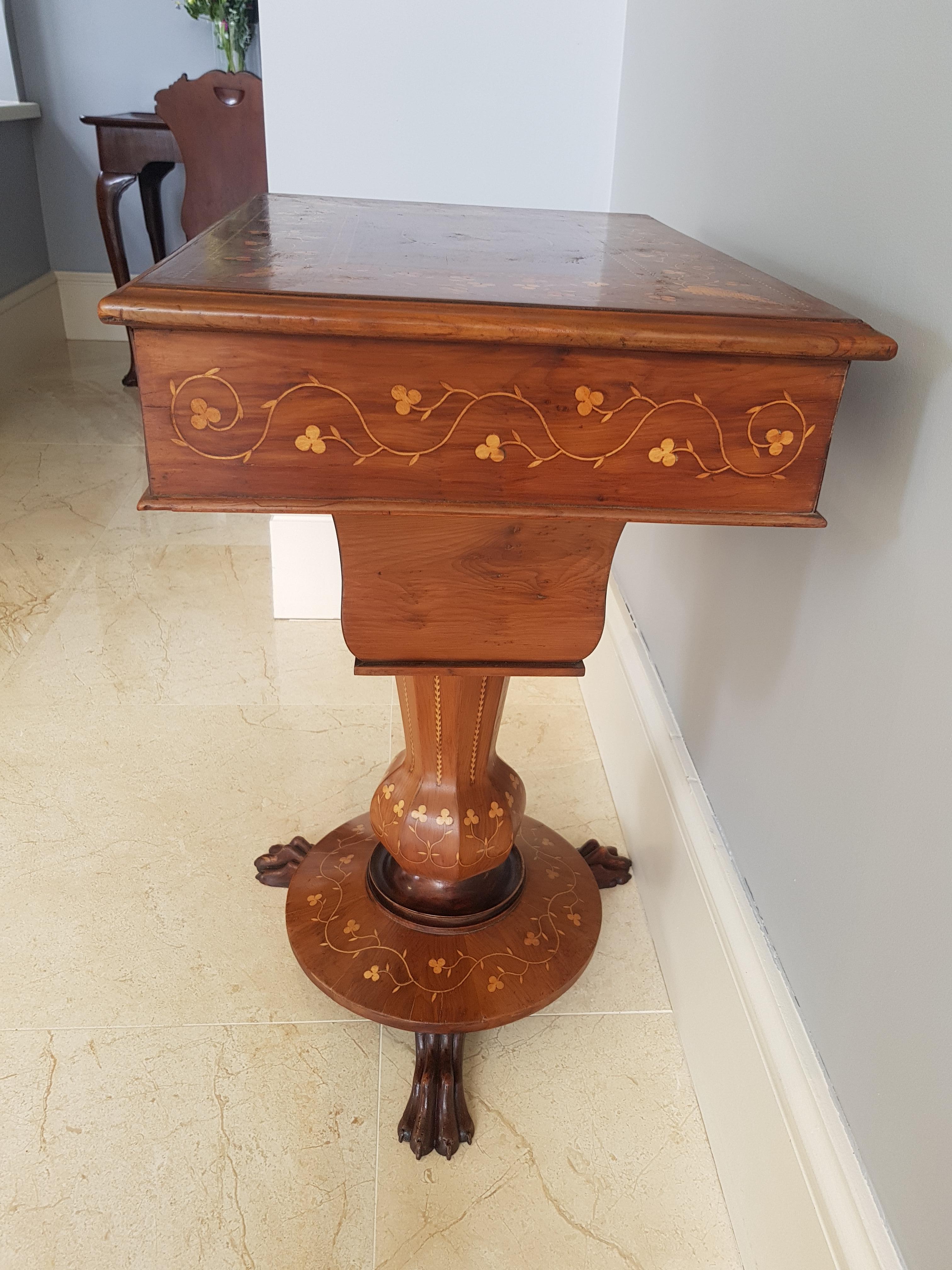 Victorian 19th Century Irish Killarney Work Table For Sale