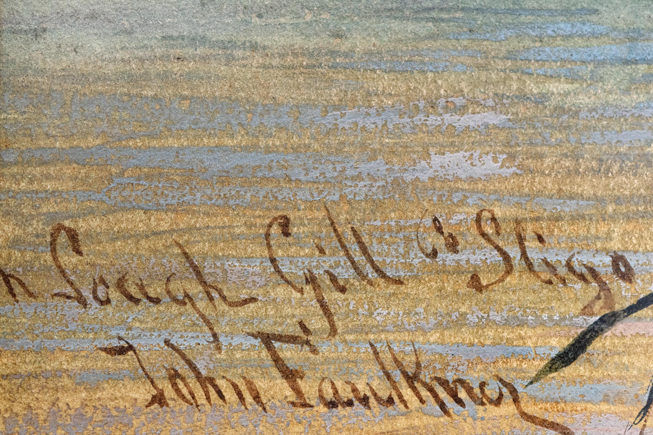 Paesaggio irlandese del XIX secolo Acquerello di Lough Gill Co. Sligo Di John Faulkner In condizioni buone in vendita a Dublin, IE