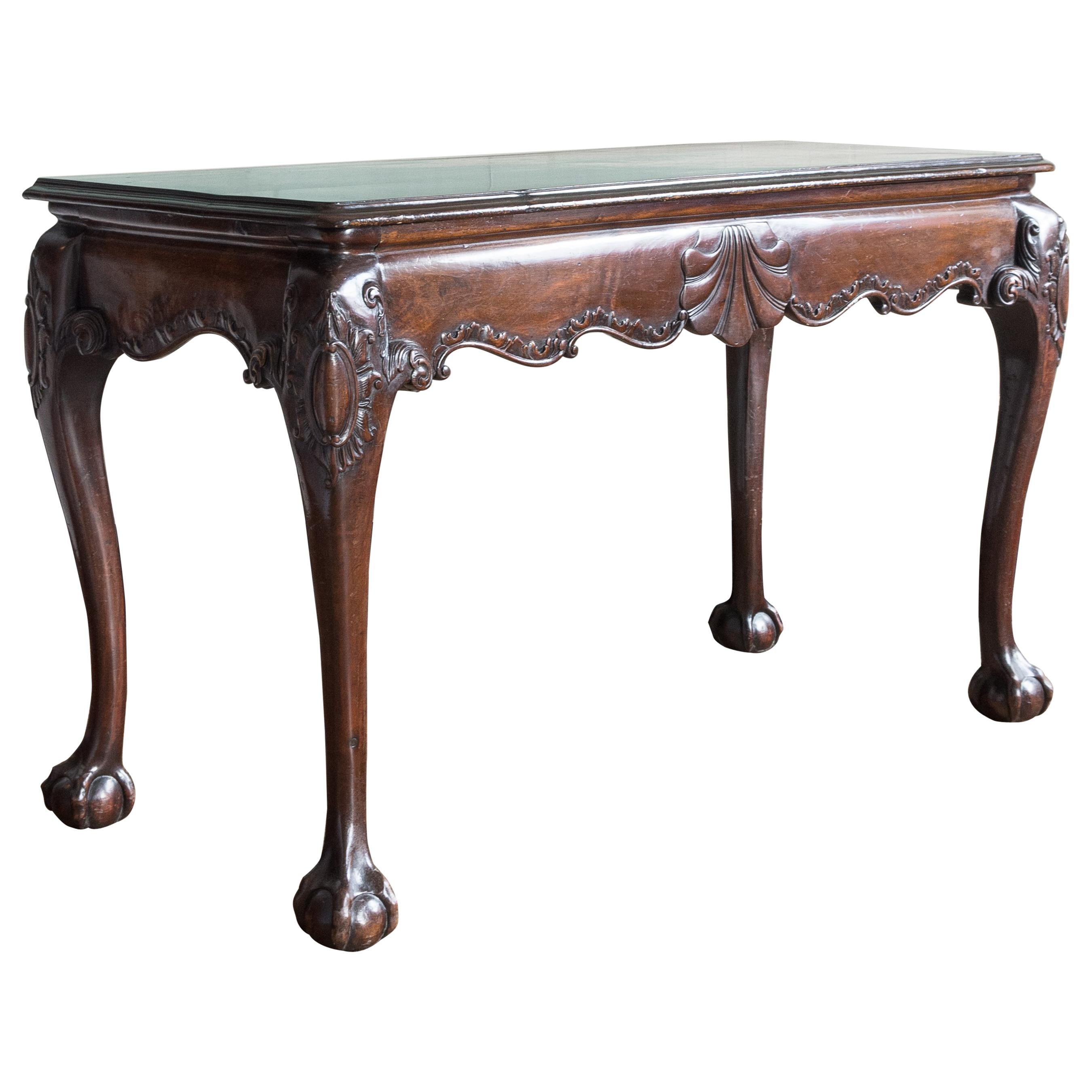 19th Century Irish Mahogany Serving Table, George II Style