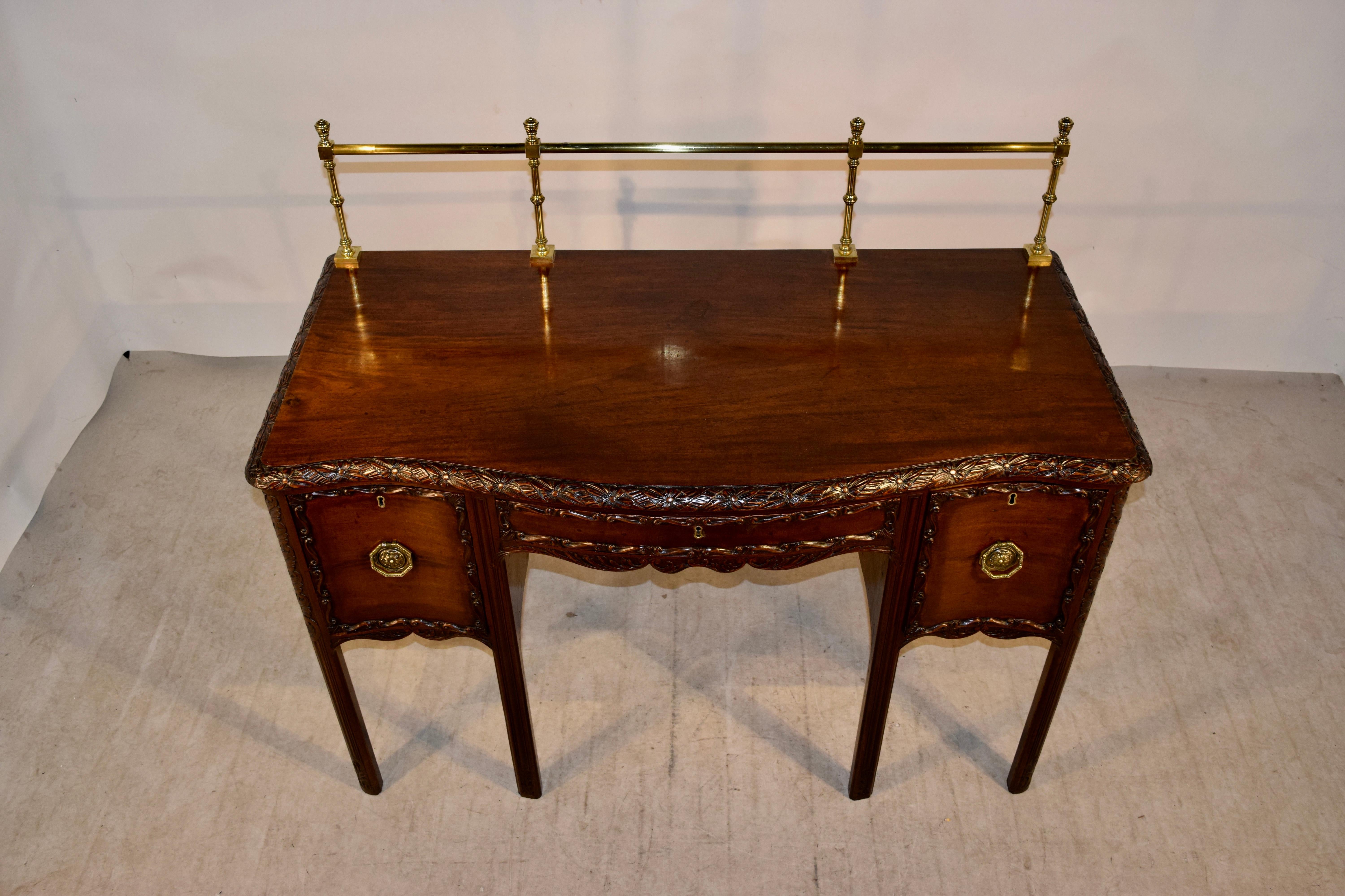 19th Century Irish Mahogany Sideboard In Good Condition In High Point, NC