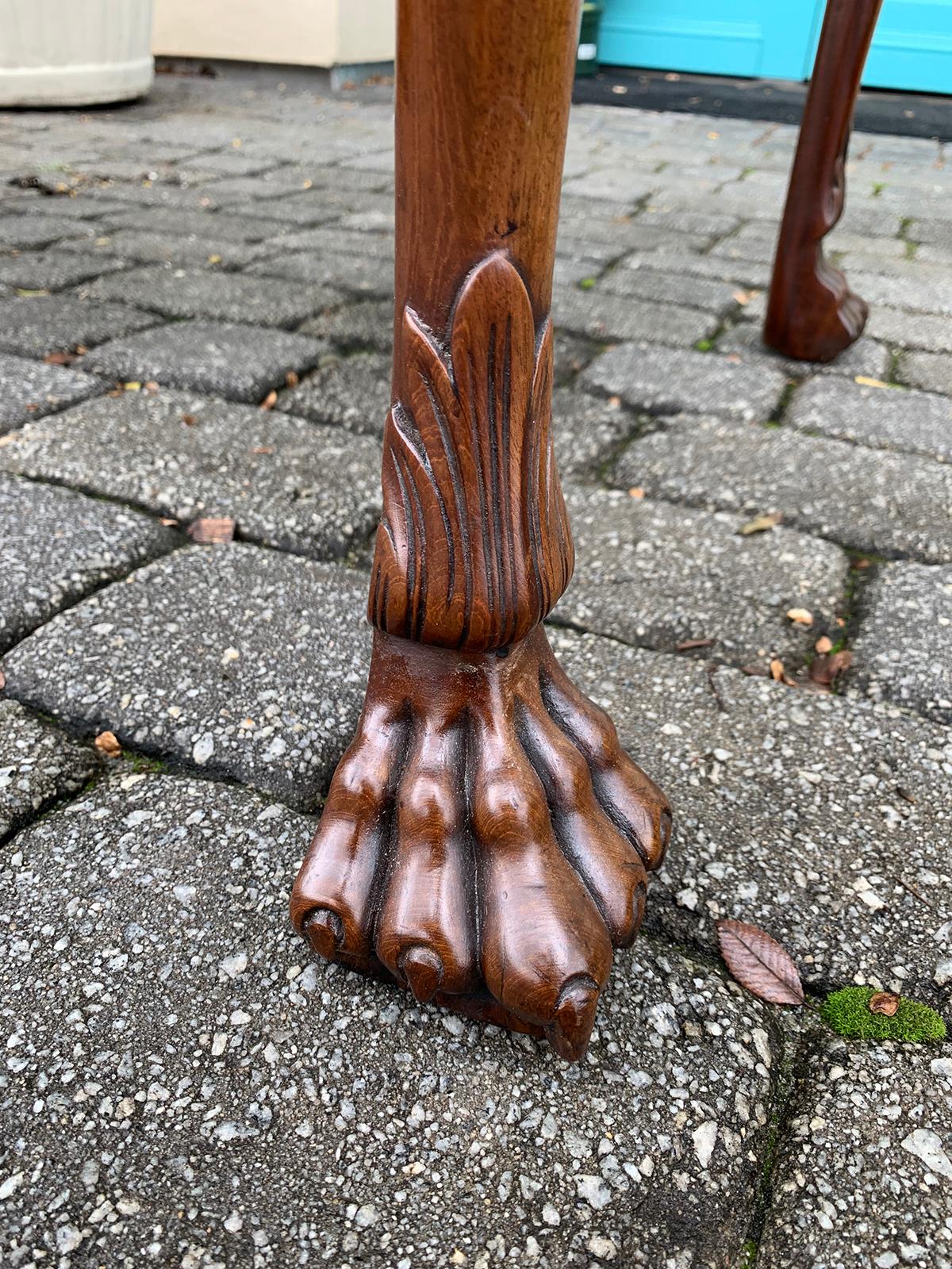 irischer Mahagonitisch des 19. Jahrhunderts mit Muschelmotiv:: zwei Schubladen 2