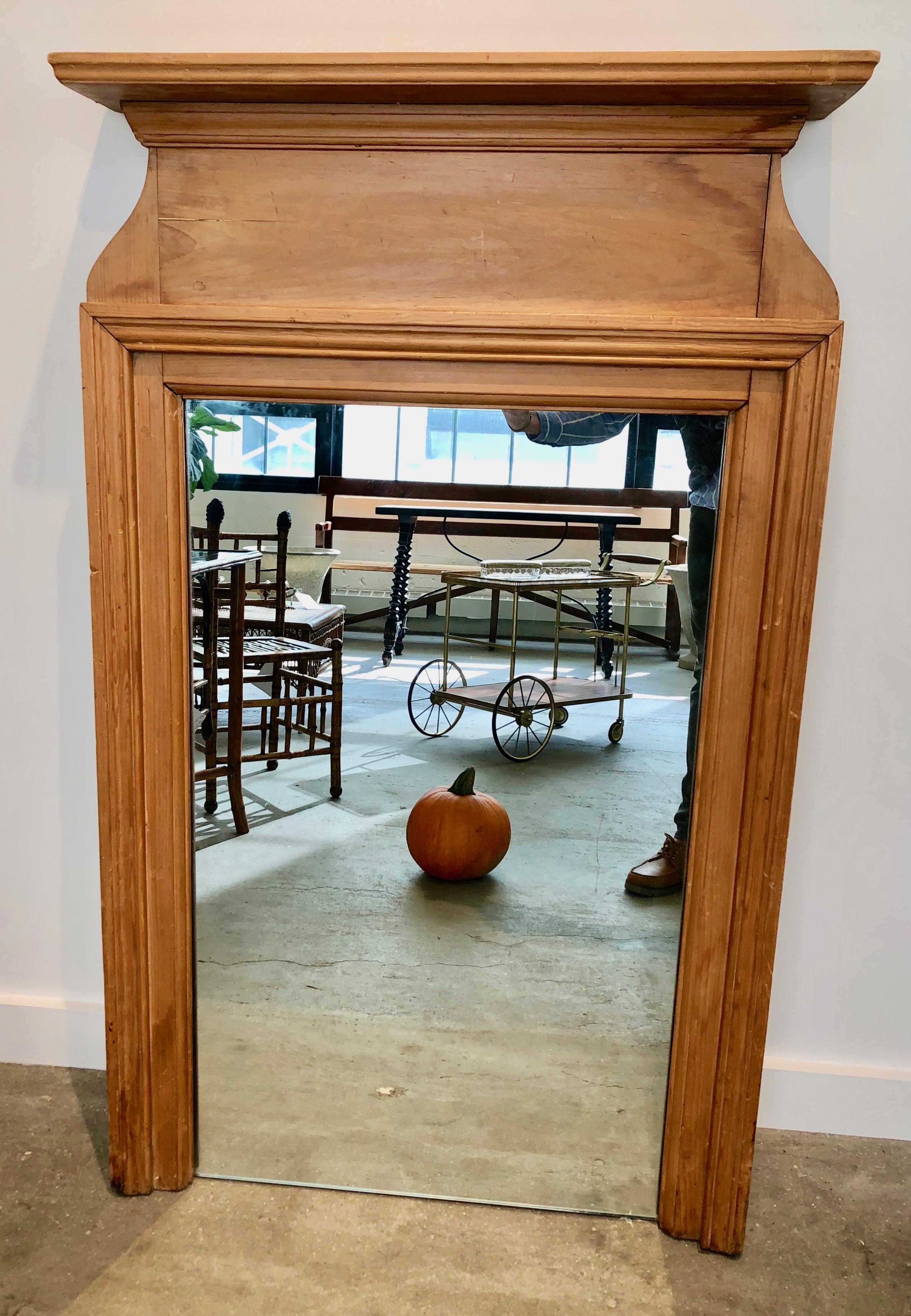19th century Irish mantel (fireplace) mirror.