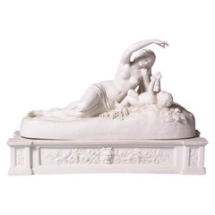 19th Century Irish Parian Group of Infant Bacchus & Ino by John Henry Foley