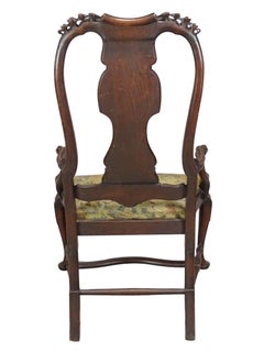 19th Century Irish Queen Anne Chippendale Armchair