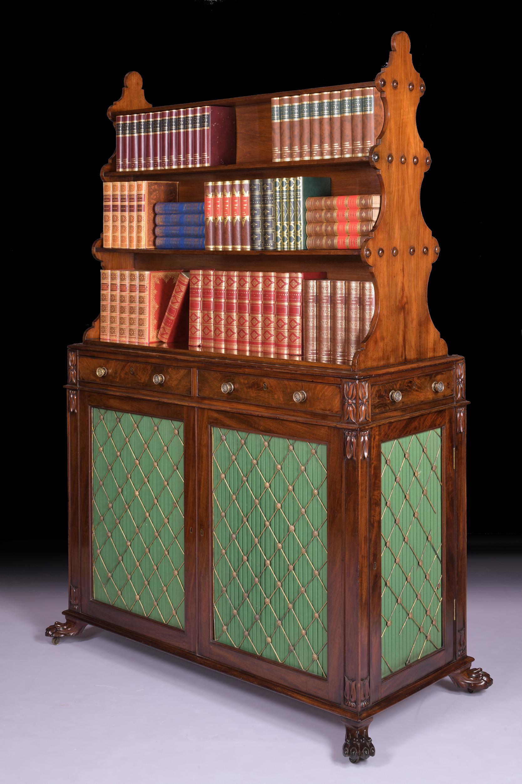 Irisches Regency-Bücherregal des 19. Jahrhunderts von Williams & Gibton aus Dublin, Irland (Mahagoni) im Angebot