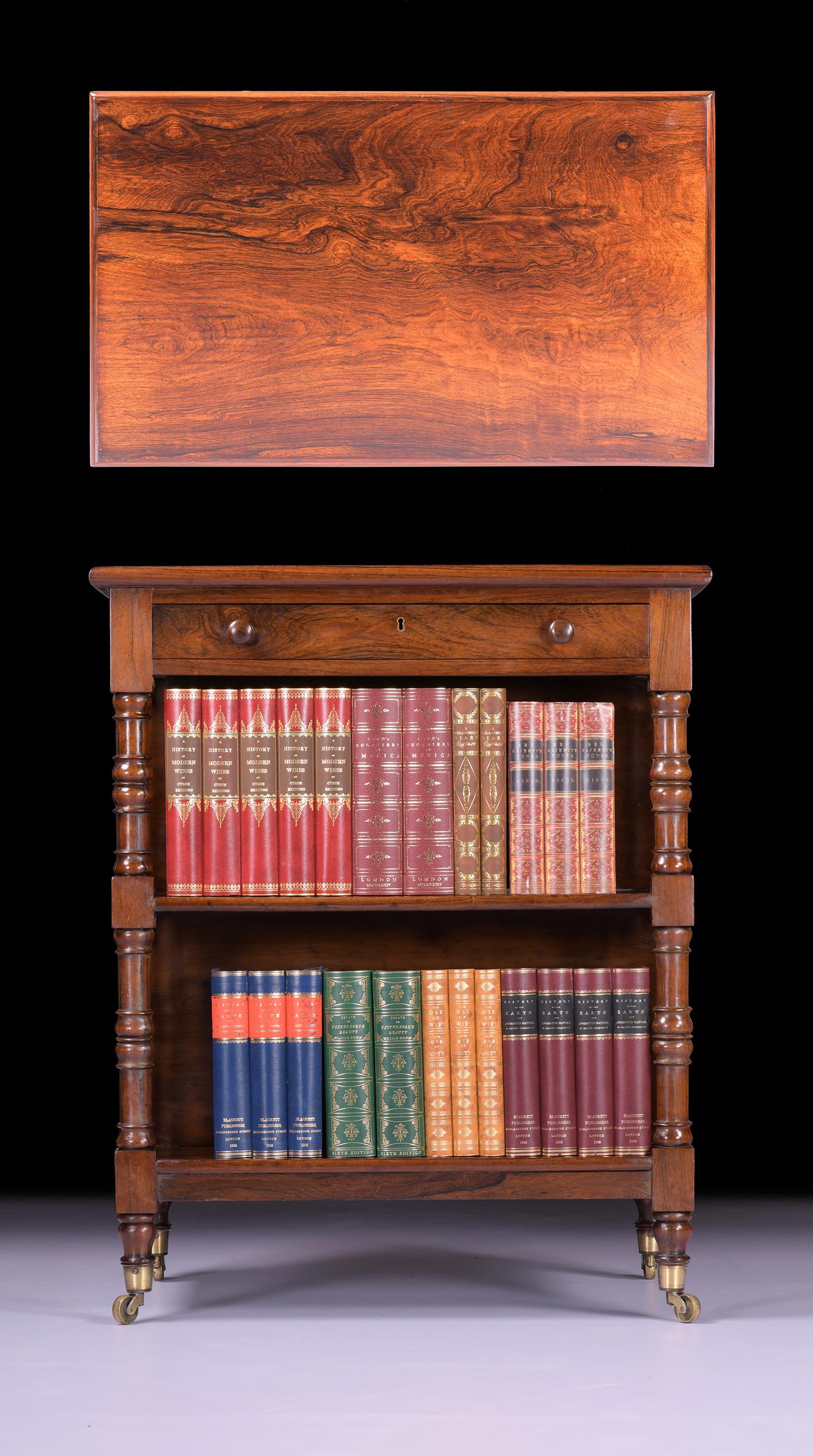 Wood 19th Century Irish Regency Freestanding Bookcase By Williams & Gibton Of Dublin