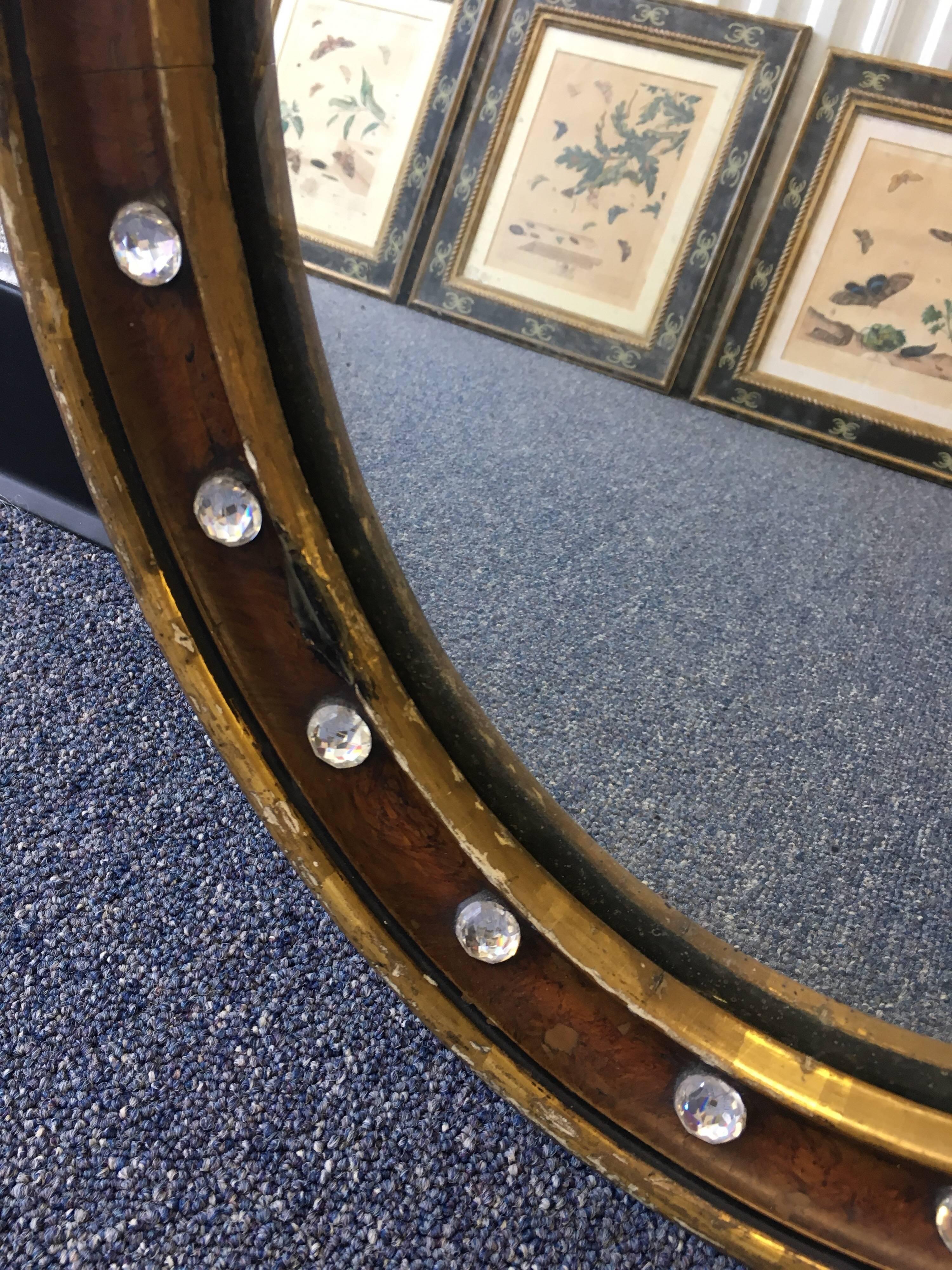 19th Century Irish Regency Mahogany Oval Mirror 5