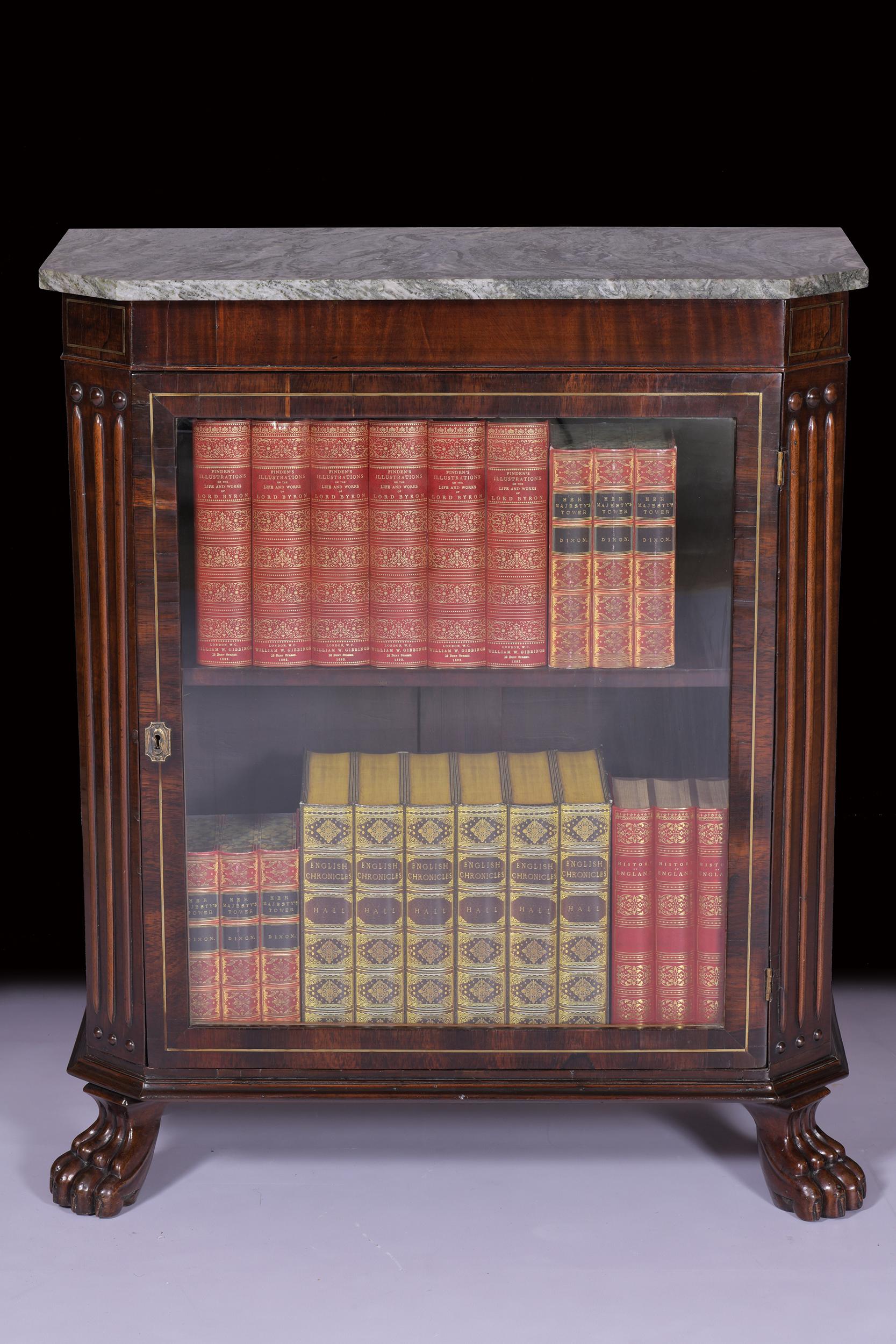 19th Century Irish Regency Side Cabinet Bookcase by Williams & Gibton of Dublin For Sale 1
