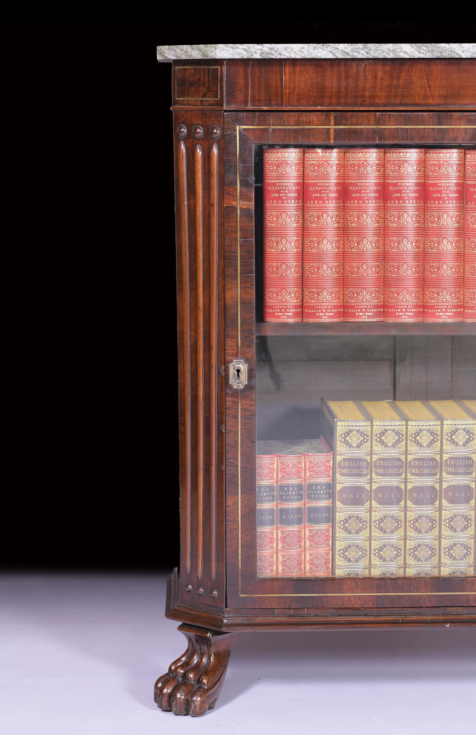 19th Century Irish Regency Side Cabinet Bookcase by Williams & Gibton of Dublin For Sale 5