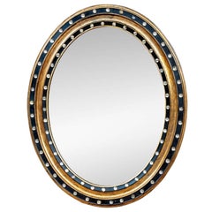 19th Century Irish Regency Style Oval Wall Mirror