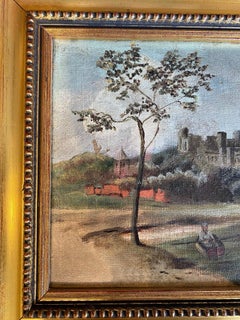 19th Century Irish River Landscape Painting