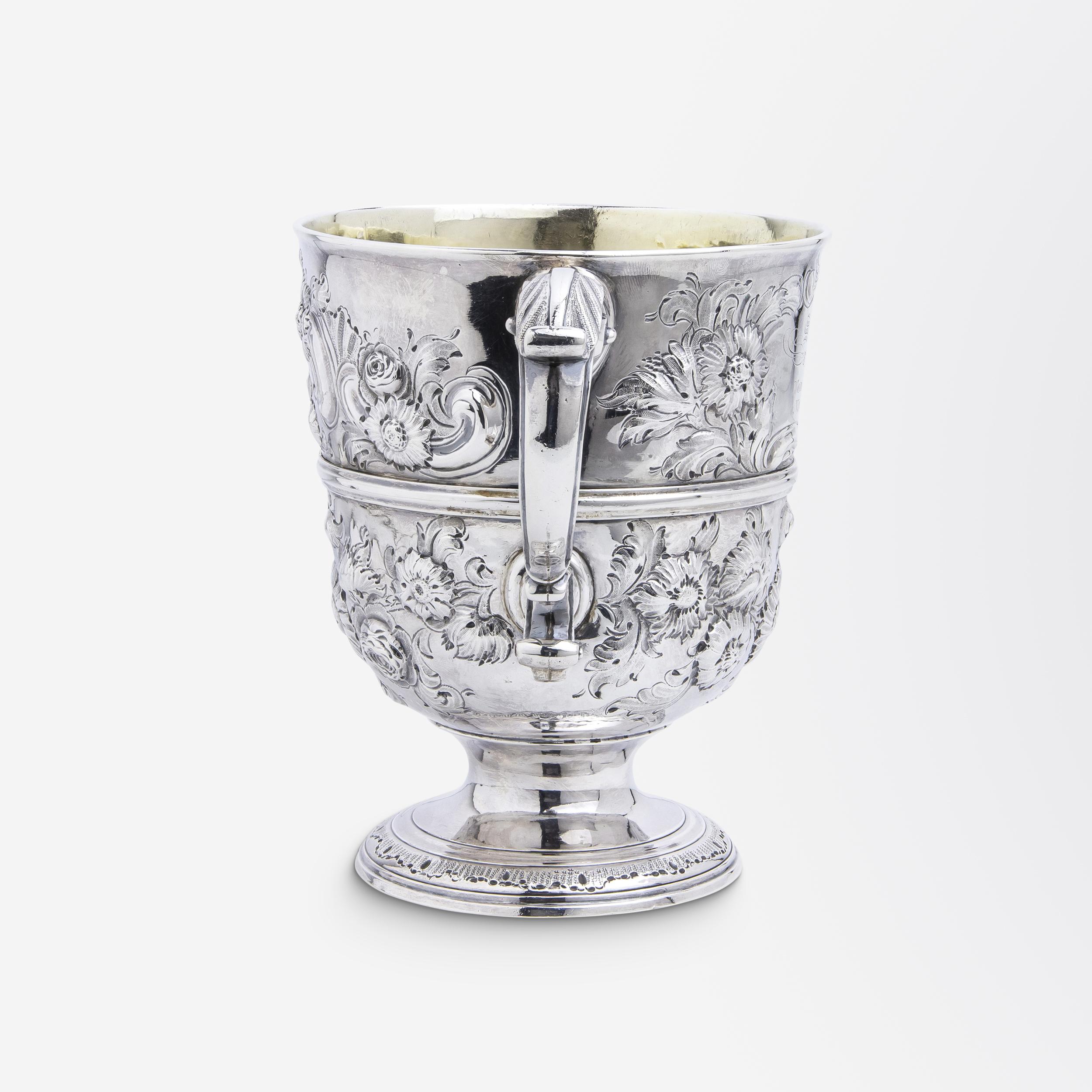 da uomo o donna Coppa trofeo irlandese del 19° secolo in argento con spolvero a fuoco in vendita