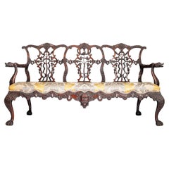 Chaise irlandaise du 19ème siècle à trois dossiers par Michael Butler de Dublin