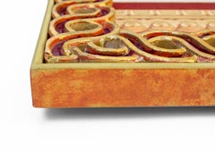 19th Century Irish Wallpaper Panel framed in a Cornice Molding