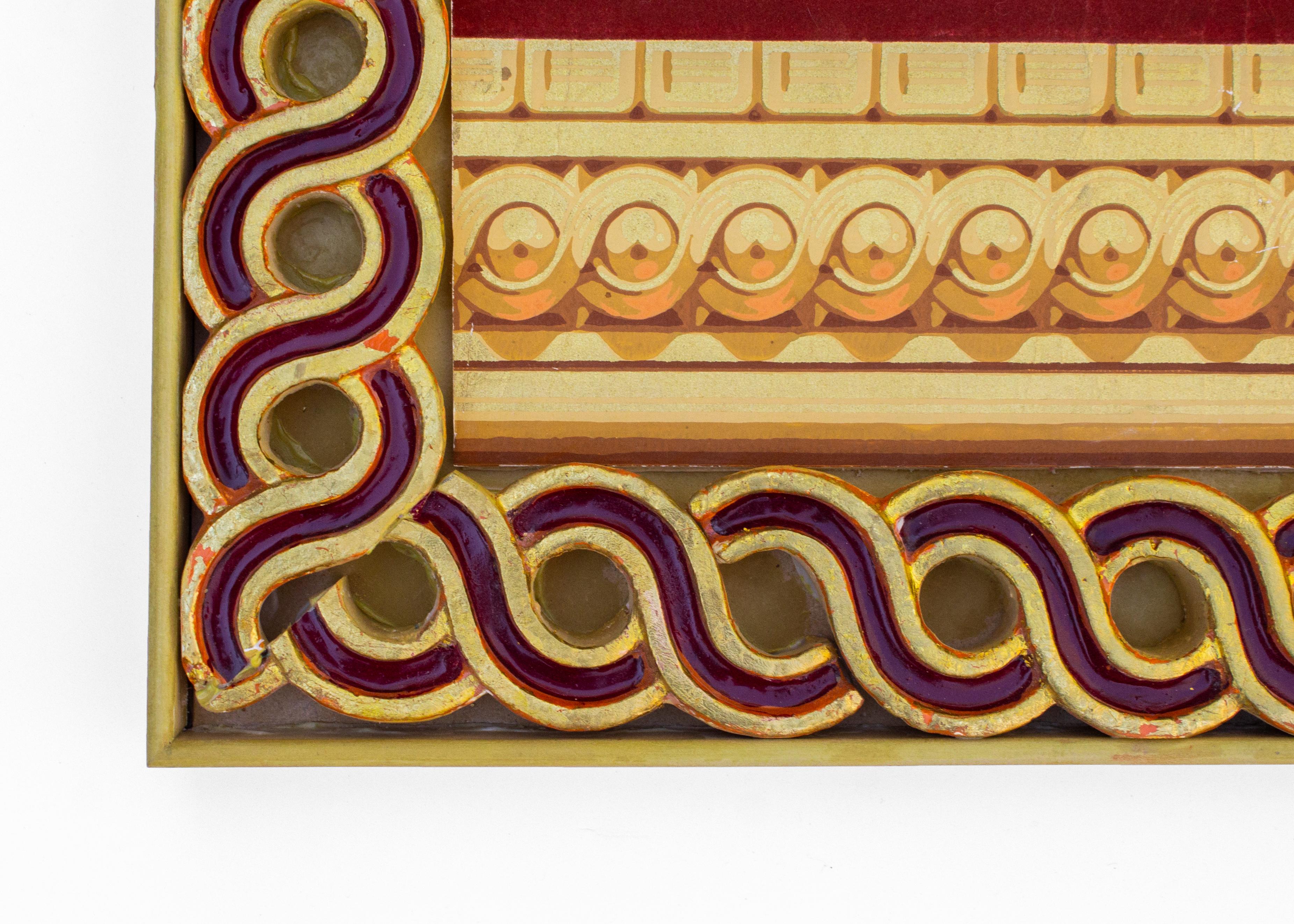 Irische Wandteppichwand aus dem 19. Jahrhundert, gerahmt in einer Kornice-Form (Ästhetizismus) im Angebot