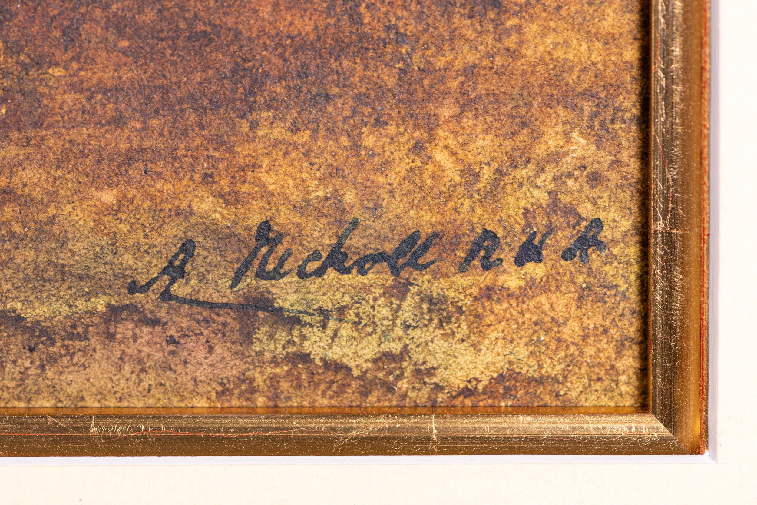 Dipinto a mano Acquerello irlandese del XIX secolo di Andrew Nicholl R.H.A. (1804-1886) N. Irlanda in vendita