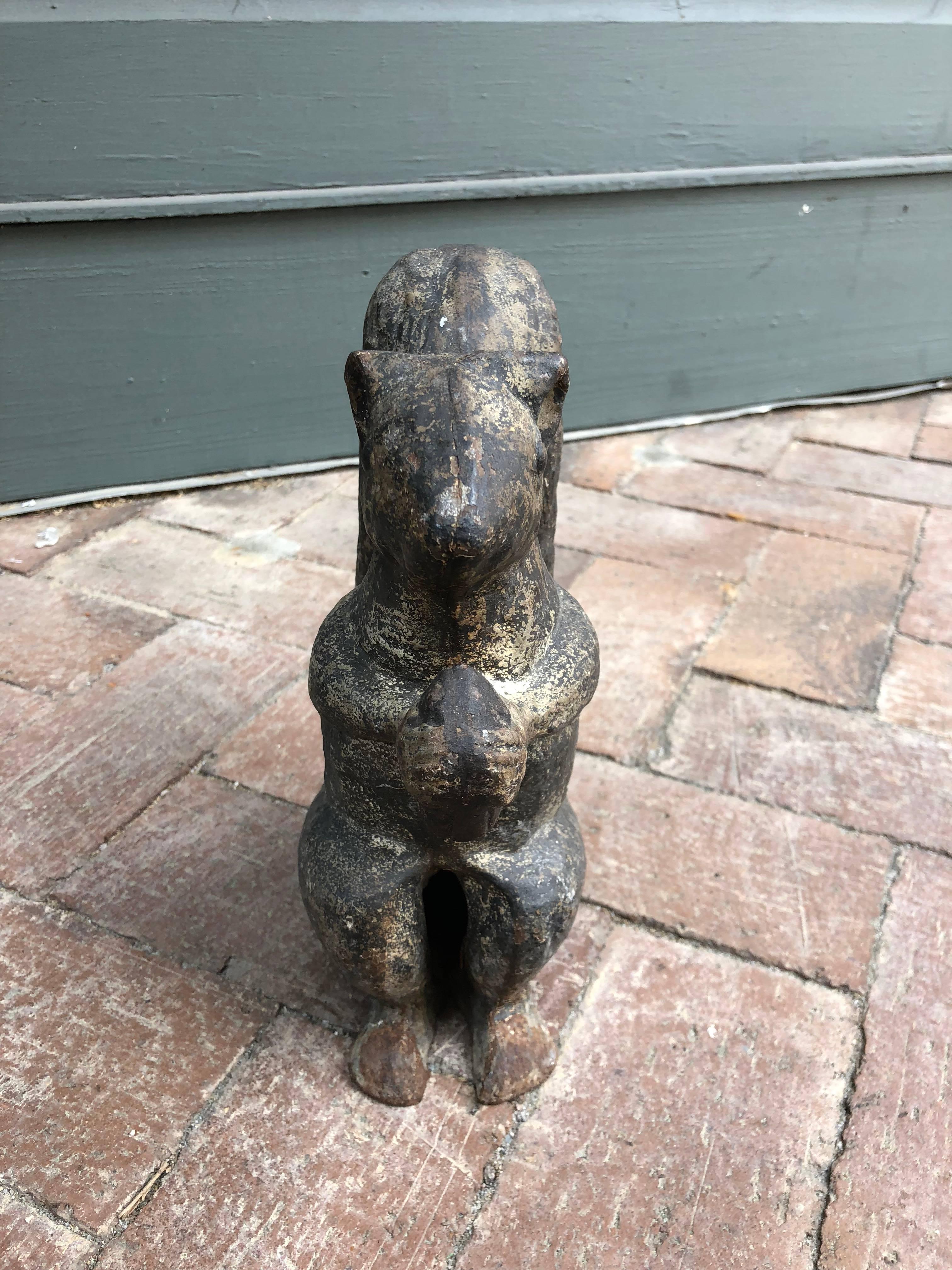 American Classical 19th Century Iron American Squirrel Doorstop