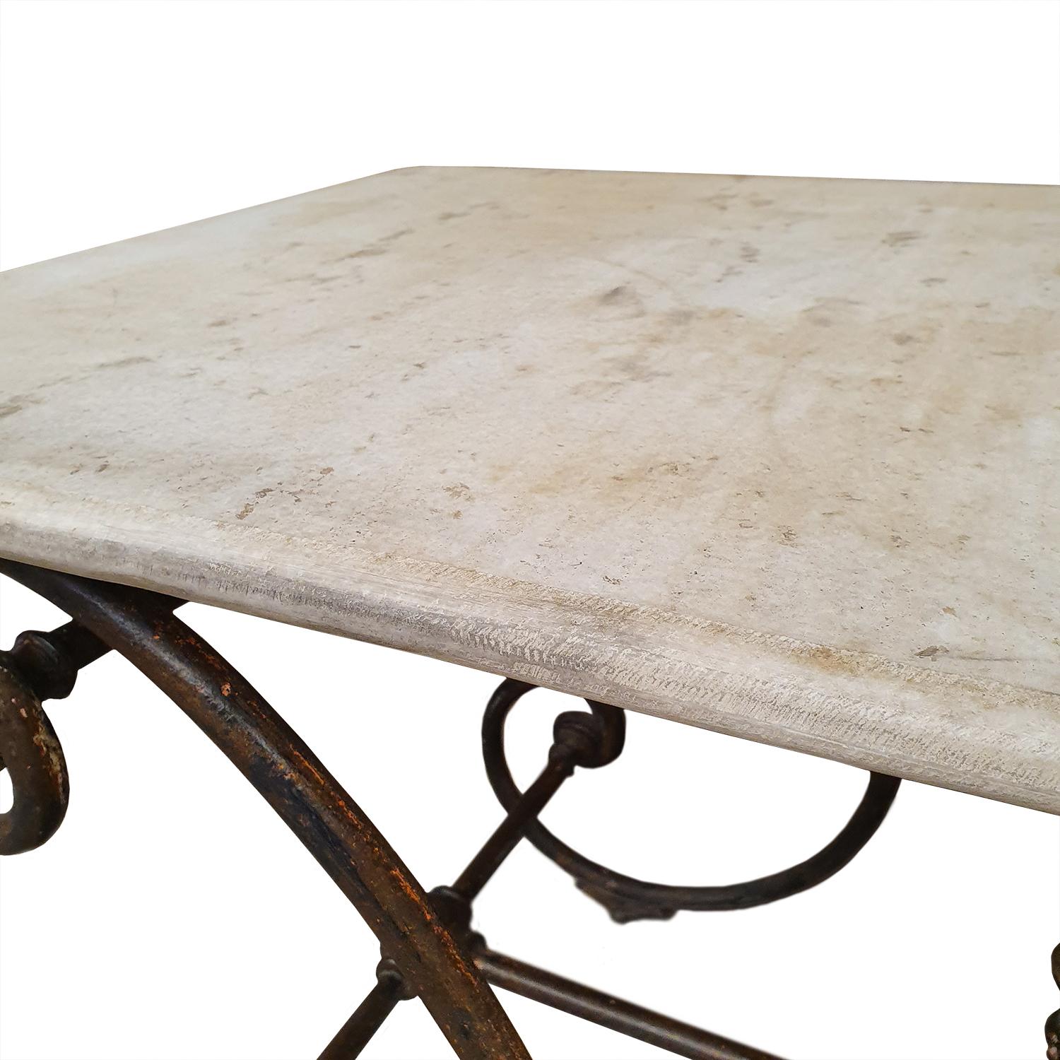 19th Century Iron and Marble Patisserie Table In Good Condition In Tetbury, Gloucestershire