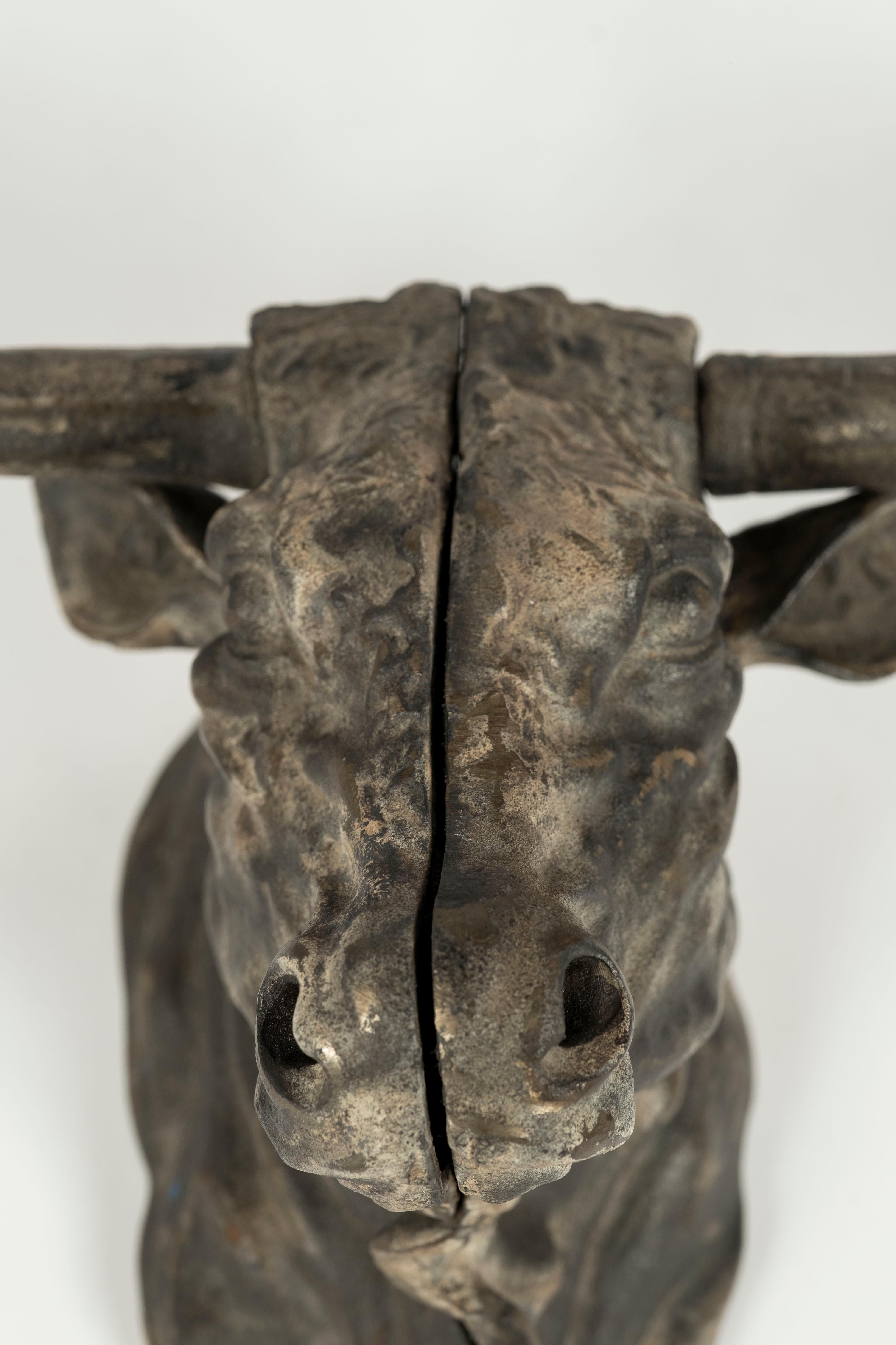 19th Century Iron Bull's Head For Sale 2
