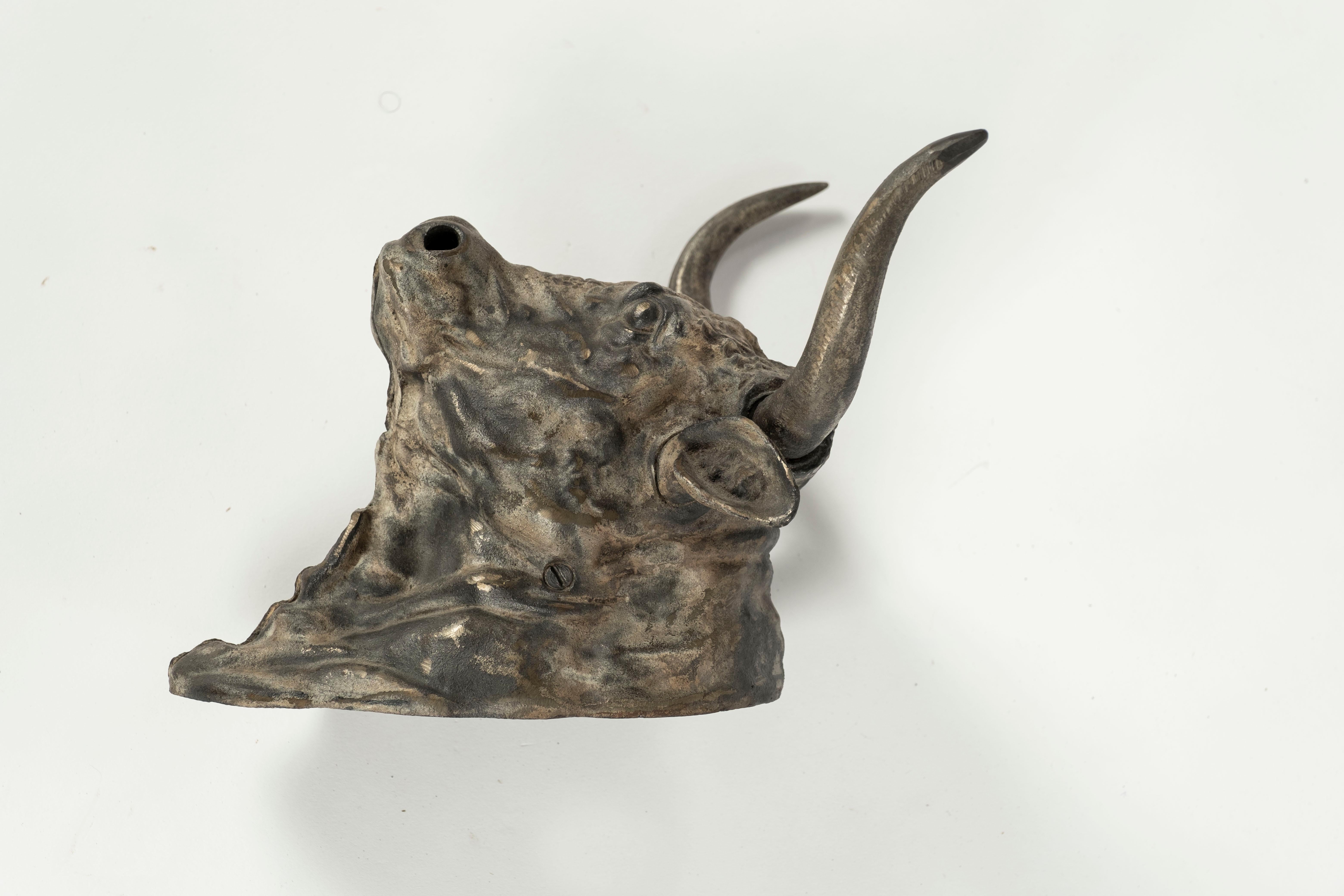 19th Century Iron Bull's Head For Sale 4