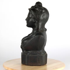 19th Century Iron Buste 'doorstop'