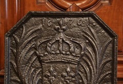 19th Century Iron Fireback with French Royal Coat of Arms and Fleurs-de-Lys