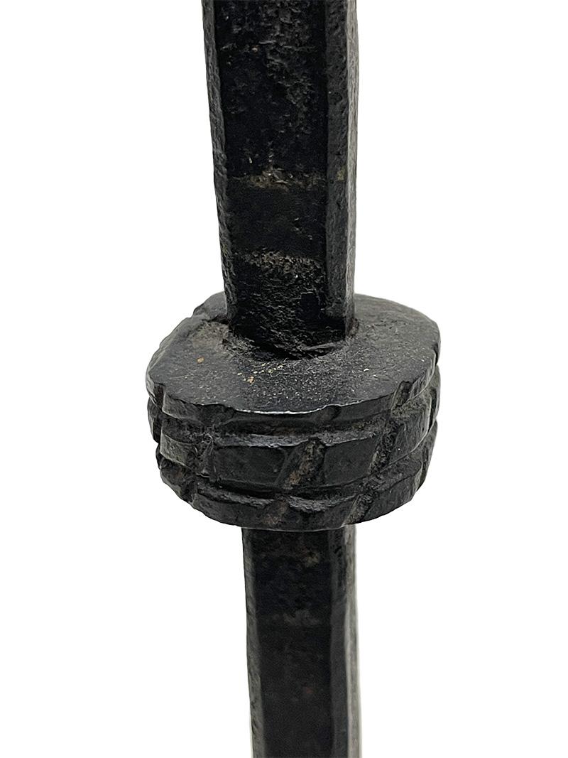19th Century Iron floor candle stands torchères For Sale 8