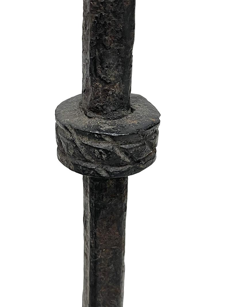 19th Century Iron floor candle stands torchères For Sale 9