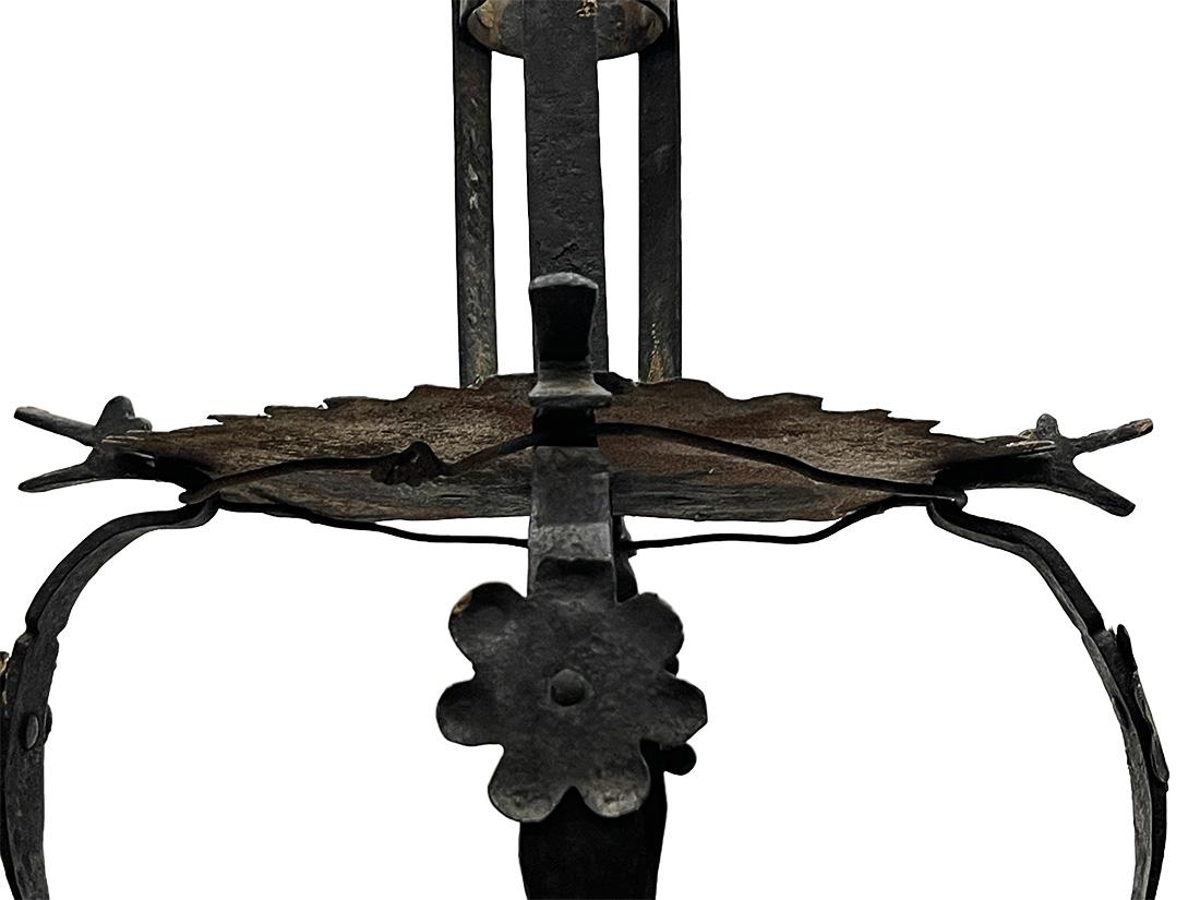 19th Century Iron floor candle stands torchères For Sale 5