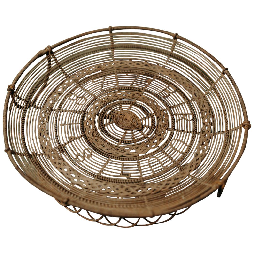 19th Century Iron Fruit Basket