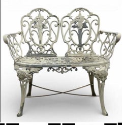 Eiserne Gartenbank aus dem 19.