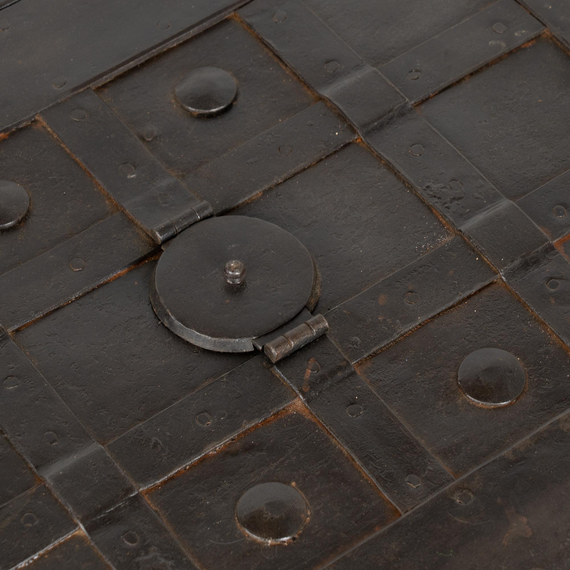 19th Century Iron Lock Box Trunk from Denmark 5