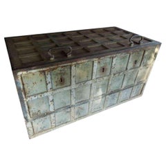 Antique 19th Century Iron Marine Safe-Deposit Box