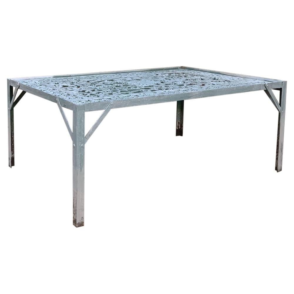 19th Century Iron Panel Coffee Table For Sale