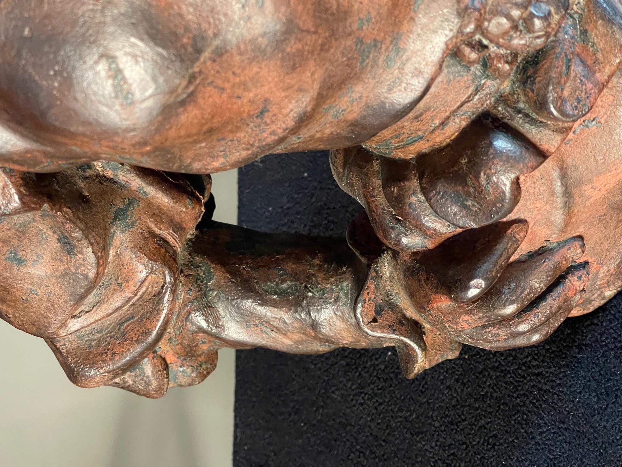 Ferro Scultura in ferro del XIX secolo raffigurante una signora con un cappello molto raffinato in vendita