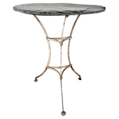 19th Century Iron Table with Slate Top