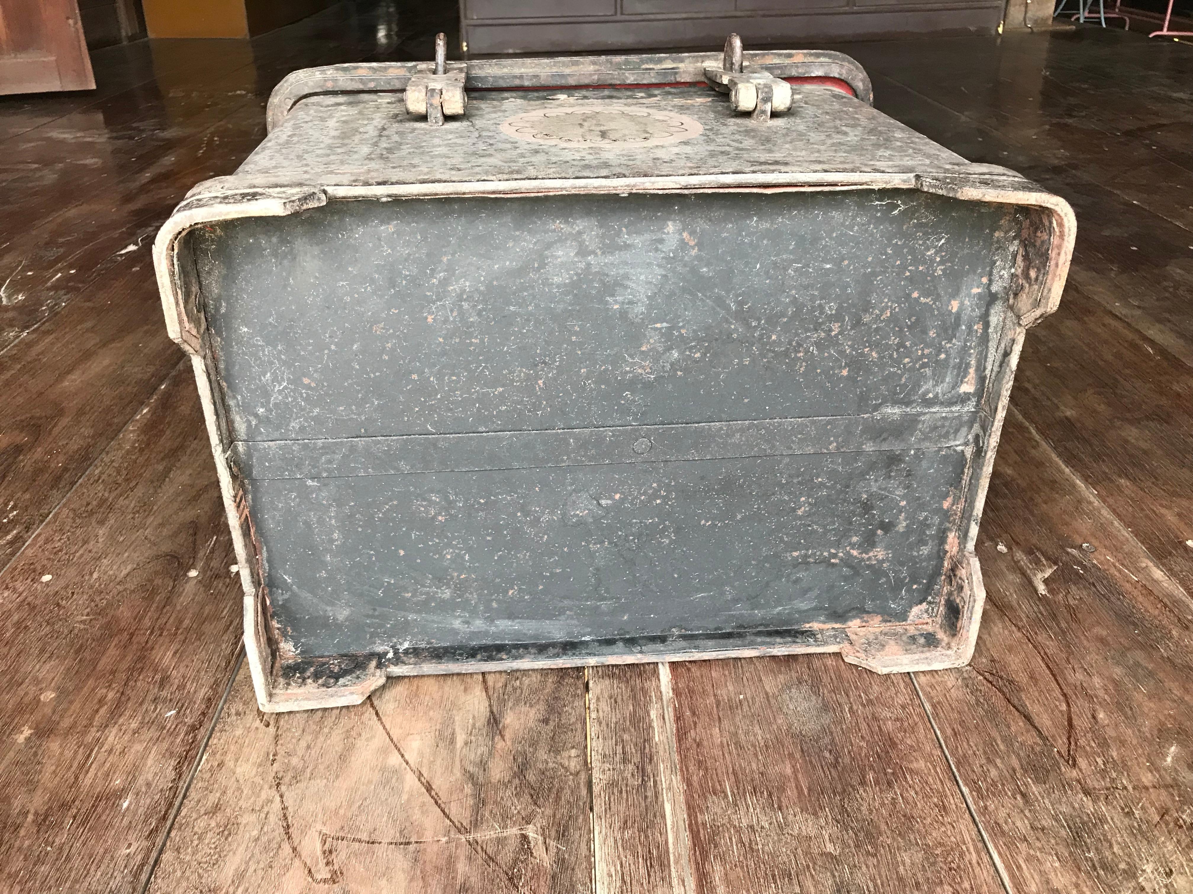 19th Century Iron Traveling Strongbox For Sale 1