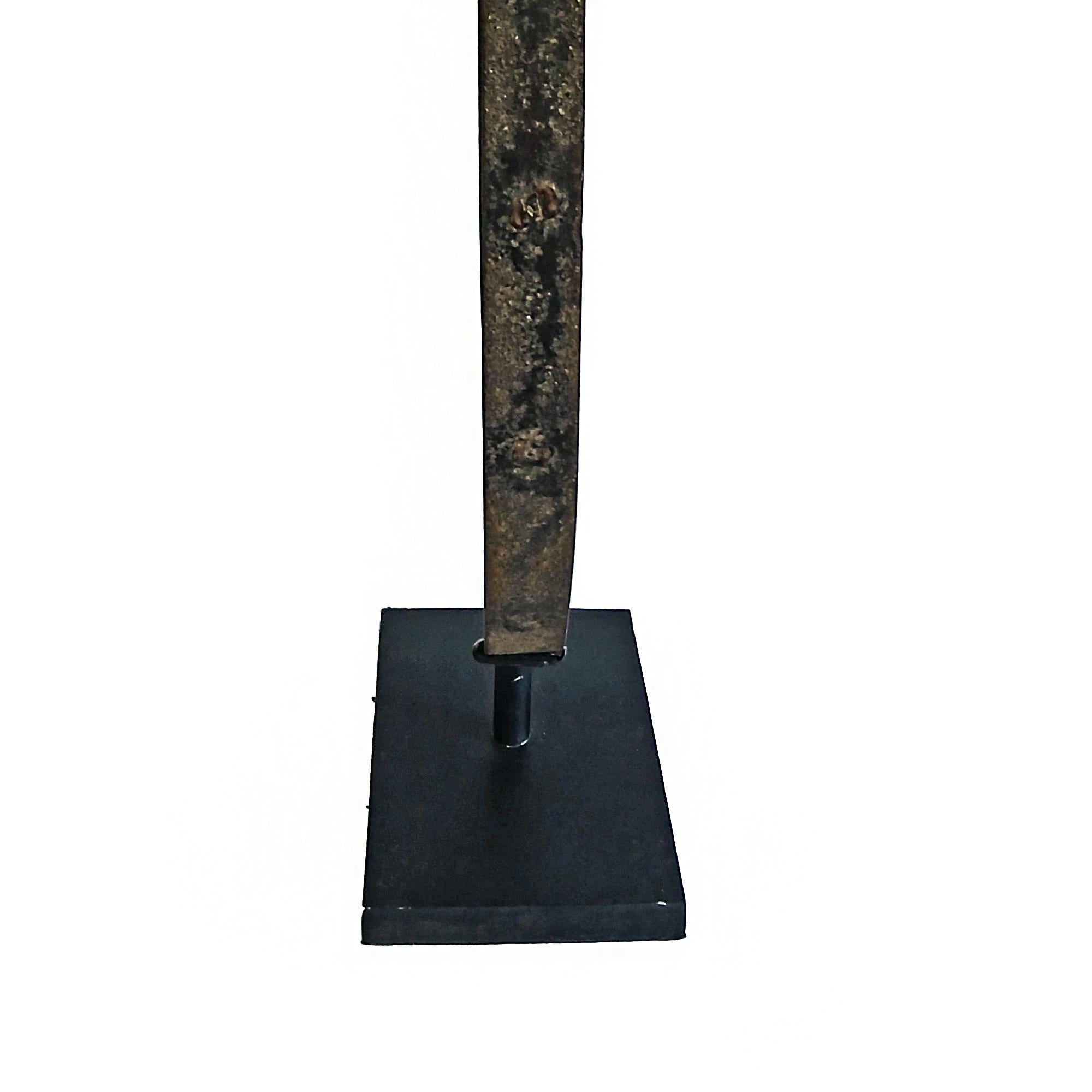 19th Century Iron Wagon Wheel on Stand For Sale 9