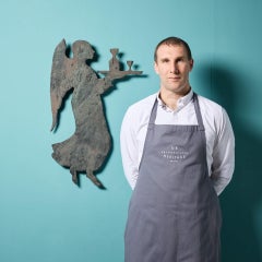 19th Century Iron Wall Plaque of an Angel