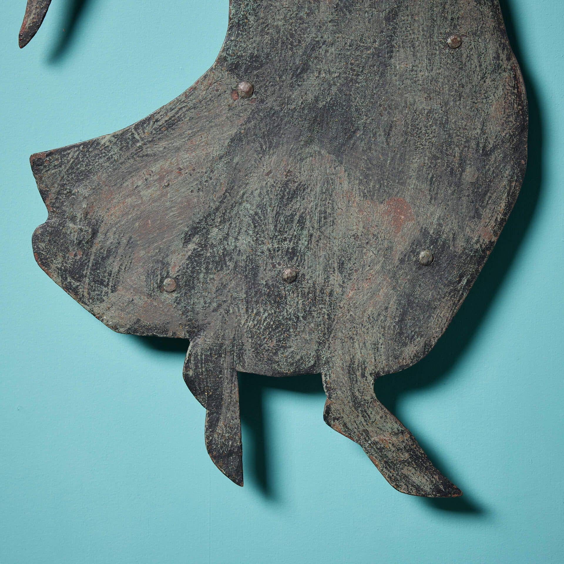English 19th Century Iron Wall Plaque of an Angel For Sale