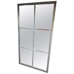 19th Century Iron Window Frame, Mirror