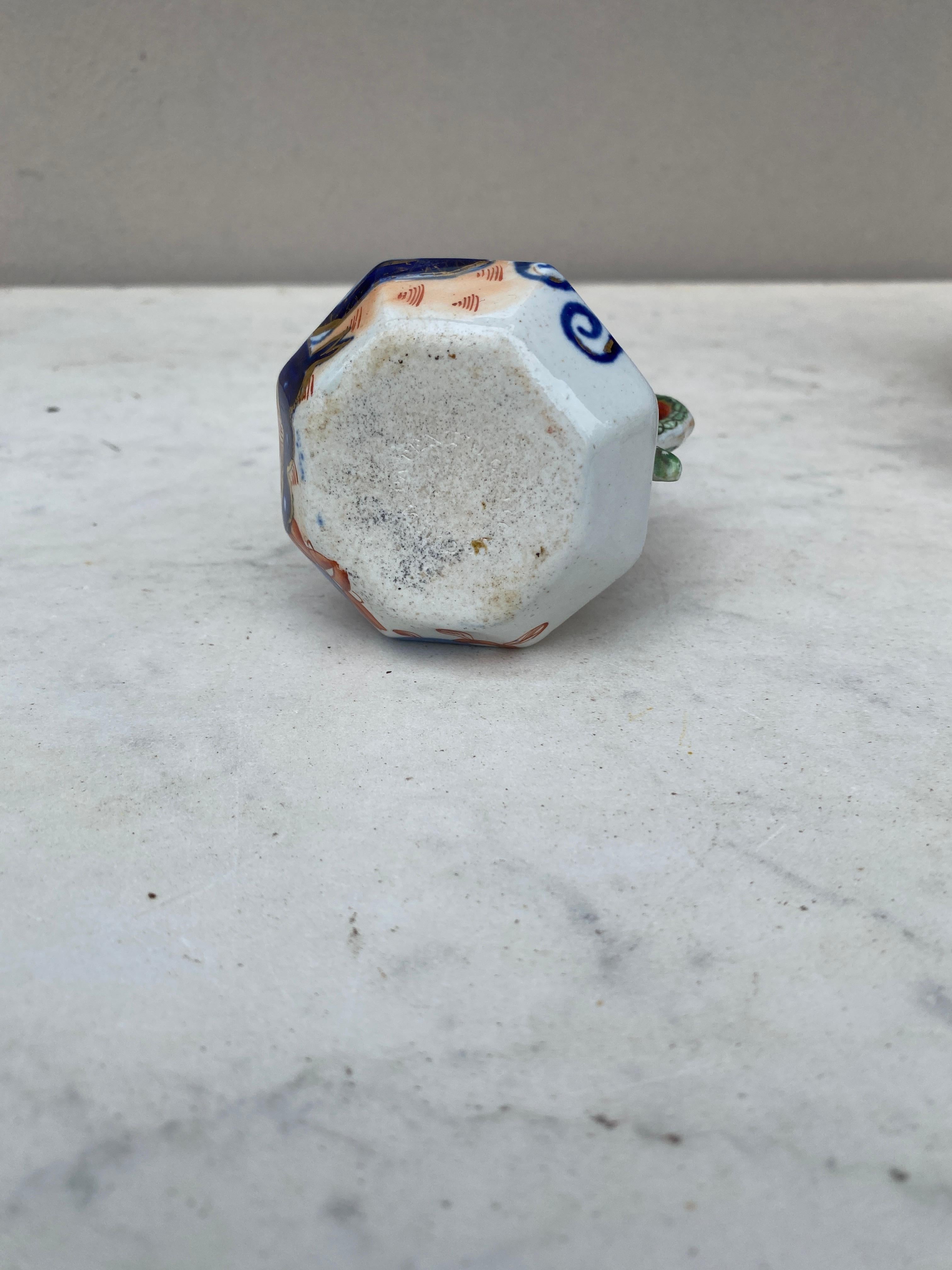 19th Century Ironstone Mason Snake Handle Pitcher Imari Pattern In Good Condition For Sale In Austin, TX