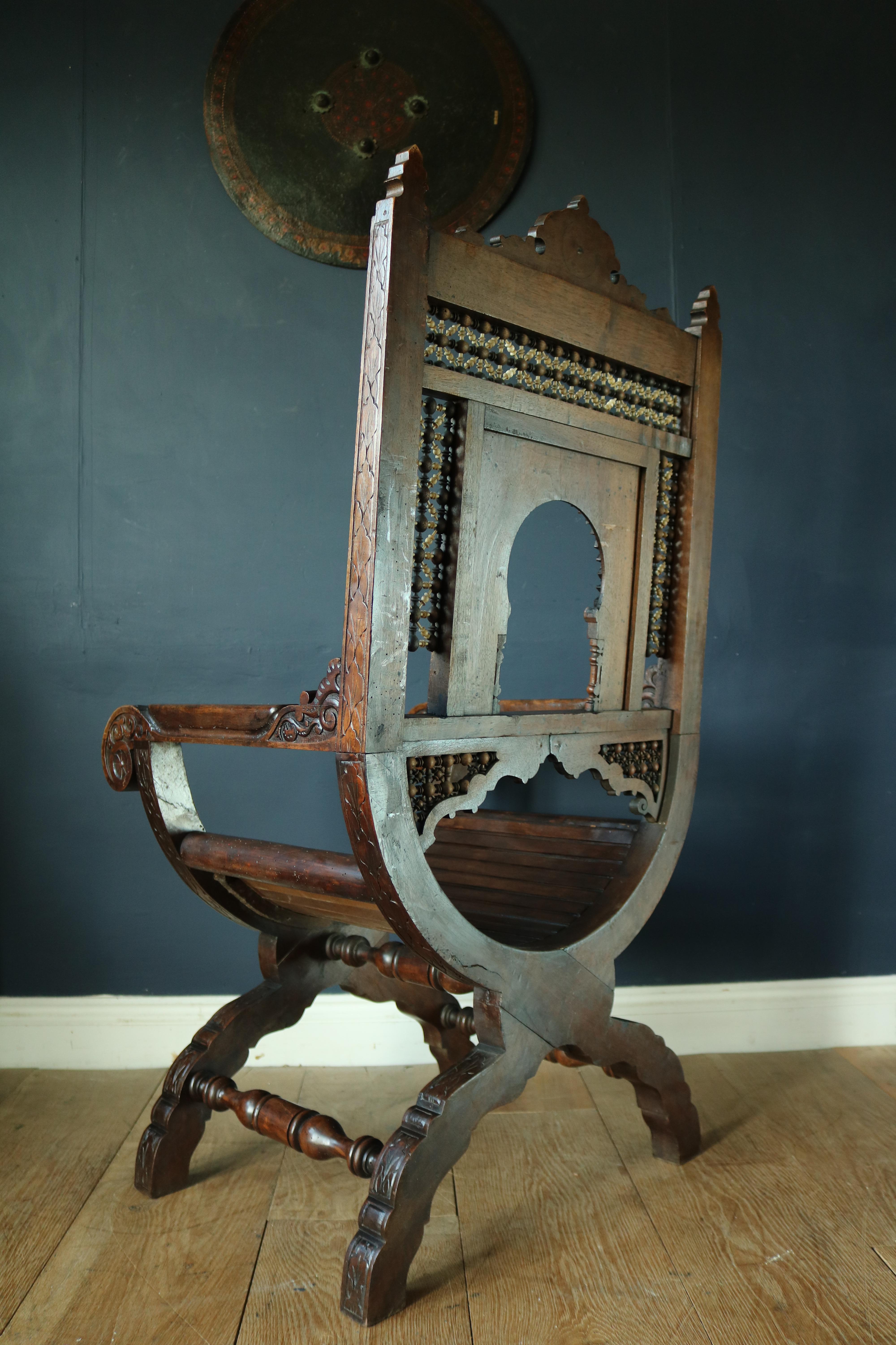 19th Century Islamic Armchair in the Morrish Style 3