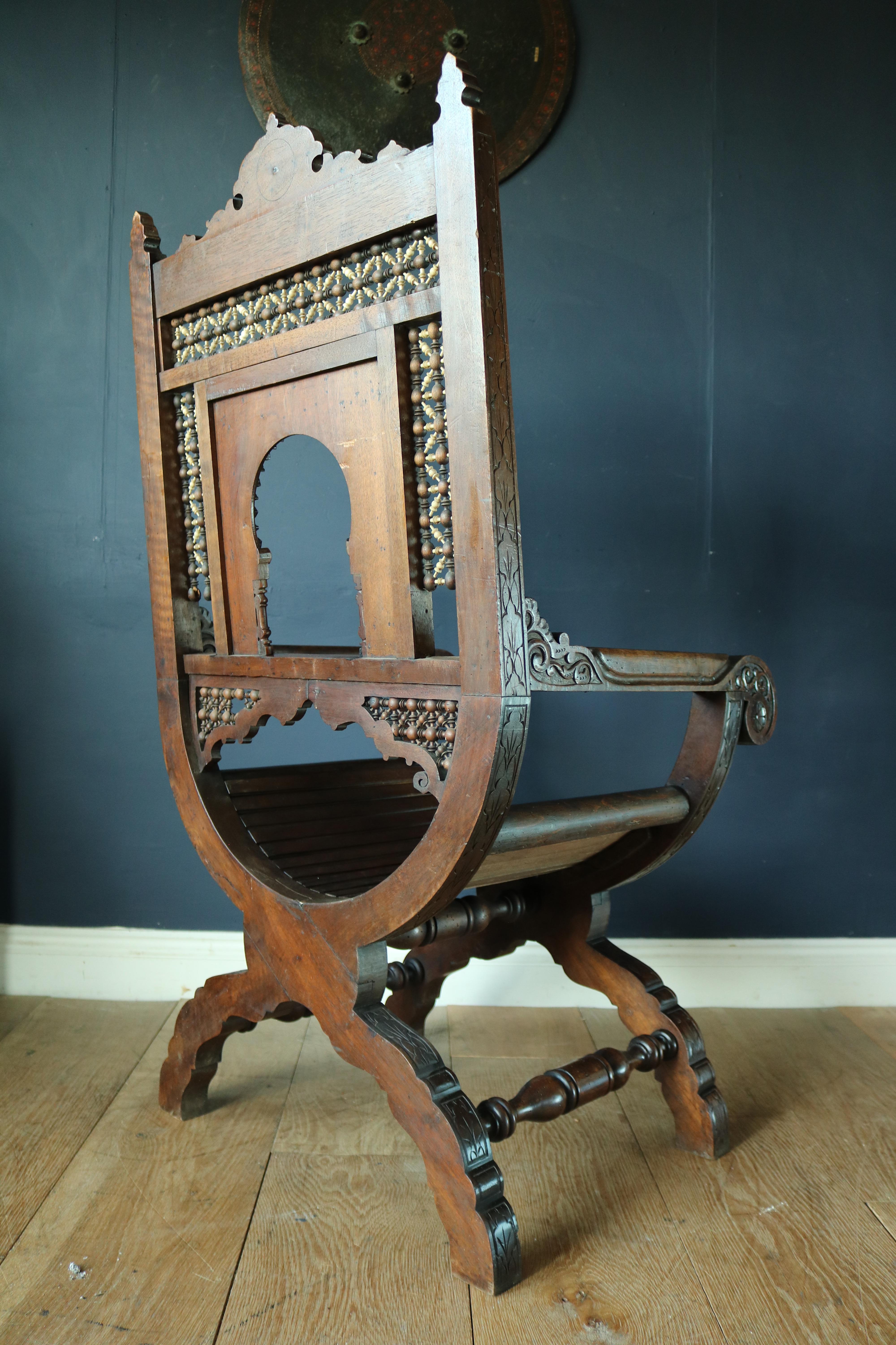 19th Century Islamic Armchair in the Morrish Style 4