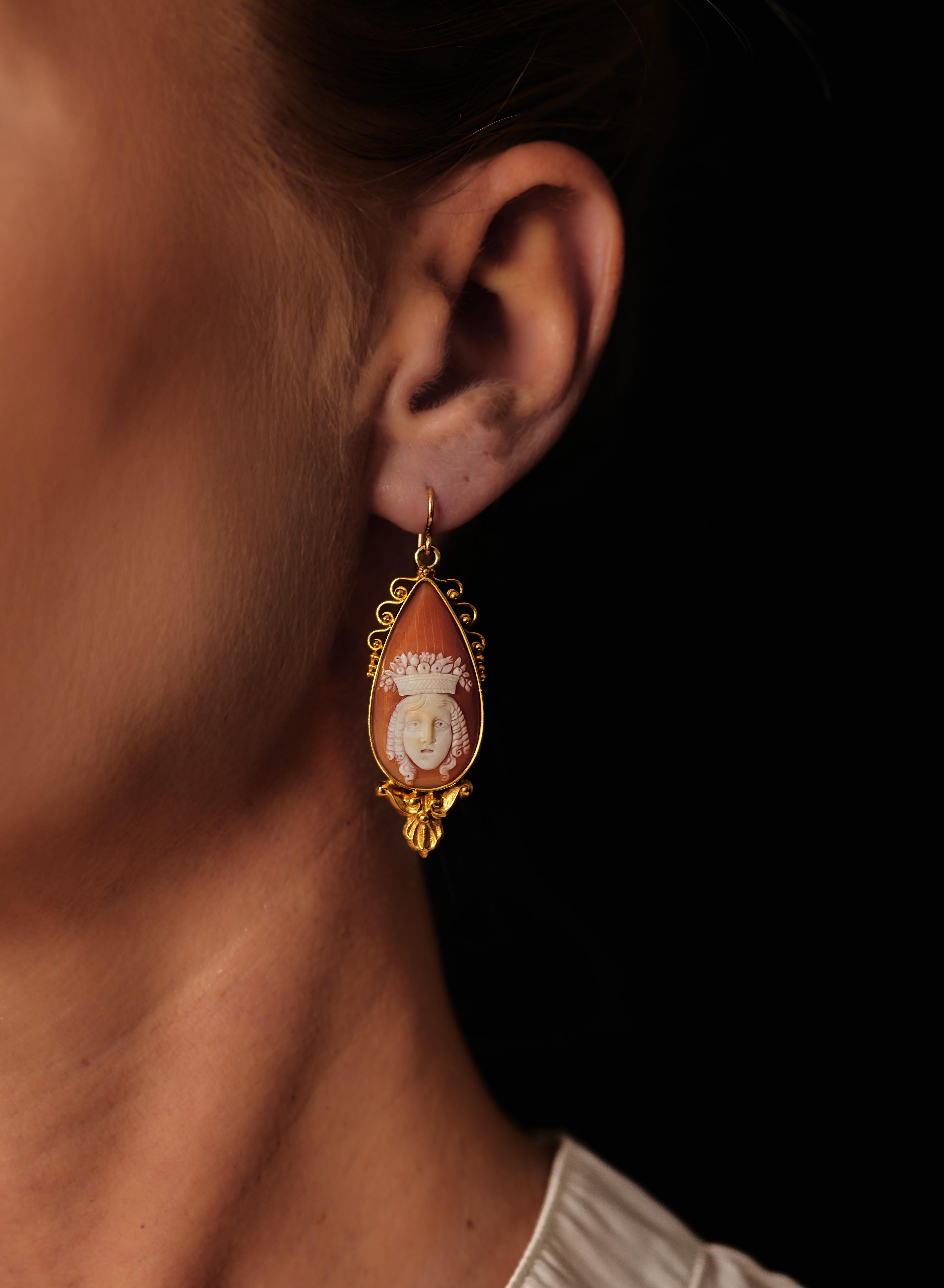 Début de l'époque victorienne Boucles d'oreilles 