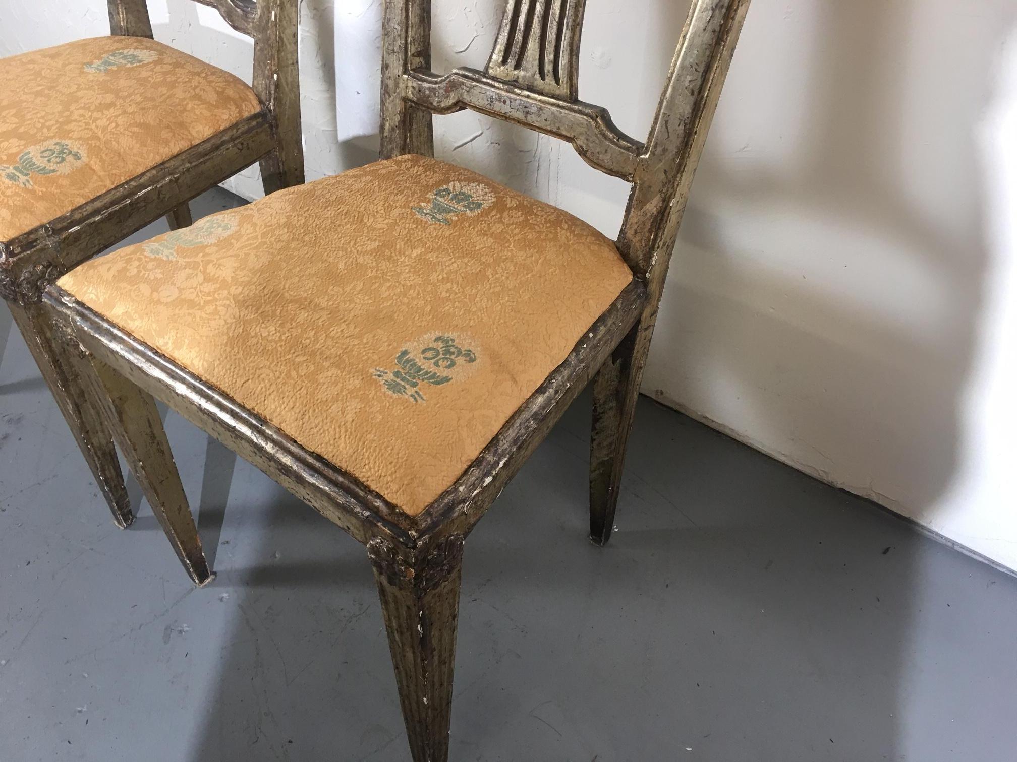 19th Century Italian Accent Chairs Set of 2 For Sale 2