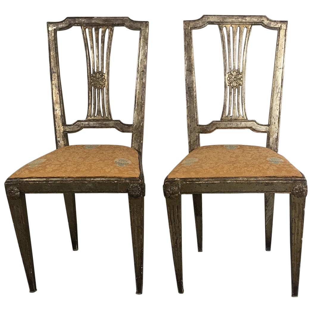 Set di 2 sedie da salotto italiane del XIX secolo